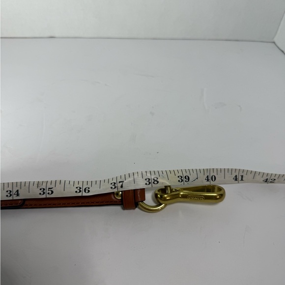 Coach Tan Leather Strap with Gold Accents - Picture 3 of 4